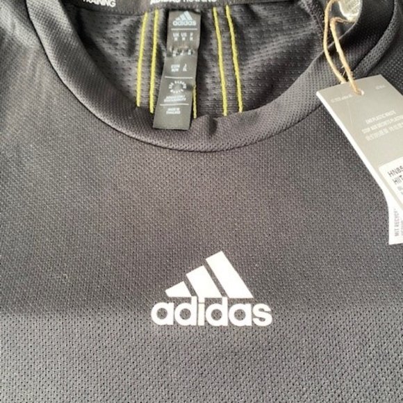 NWT Adidas AEROREADY HIIT BACK 3-STRIPES TRAINING TEE - Picture 4 of 5